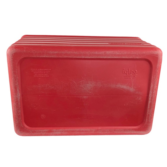 Igloo Other Vintage Igloo Picnic Basket Red White Cooler W Top Cup